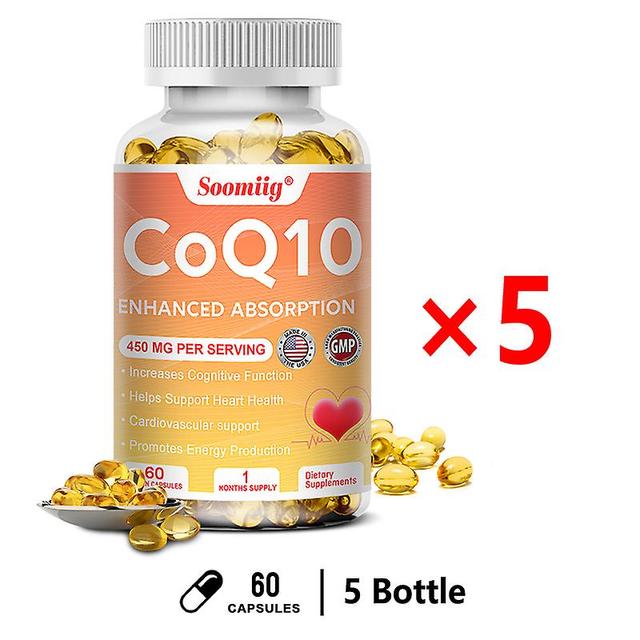 Vorallme Coq10 450mg Supplement - Antioxidant Supplement, Heart Health, Cognitive Function, Immune System, Energy Production 60 count-5 bottle on Productcaster.