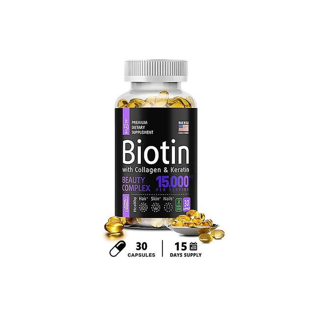 Vorallme Balincer Kollagen Biotin-Kapseln, fördert das Haarwachstum, stärkt schwache Nägel, hellt die Haut auf, Anti-Aging, unterstützt Gelenke und... on Productcaster.