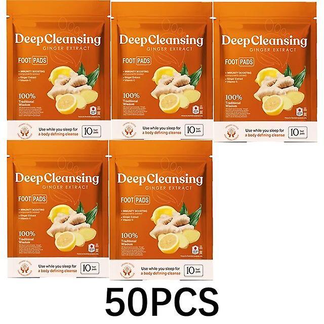 Ninesun 10-100PCS Ginger Deep Cleansing Foot Pads for Stress Relief Better Sleep Organic Detox Foot Patches Detoxification Foot Care 50PCS on Productcaster.