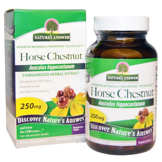 Nature's Answer Resposta da Natureza, Castanha-da-Índia, 250 mg, 90 Cápsulas Vegetarianas on Productcaster.