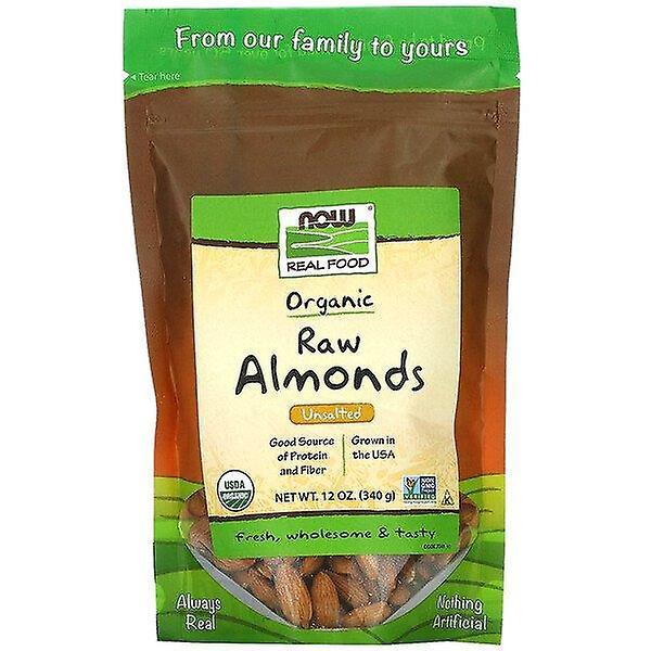 Now Foods, Real Food, Organic Raw Almonds, Unsalted, 12 oz (340 g) on Productcaster.