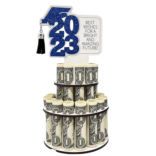 2023 Graduation Gift Money Holder Layered Money Storage Display Stand Graduation Party Gift Blue on Productcaster.