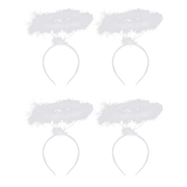 4pcs Role-playing Hair Hoops Delicate Angel Cosplay Accessories Party Props White 30X16cm on Productcaster.