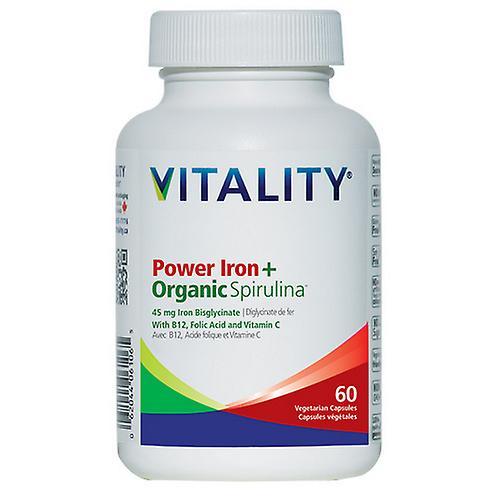 Vitality Products Inc. Vitality Products Inc. Power Iron+Organic Spirulina ,30 VegCaps on Productcaster.