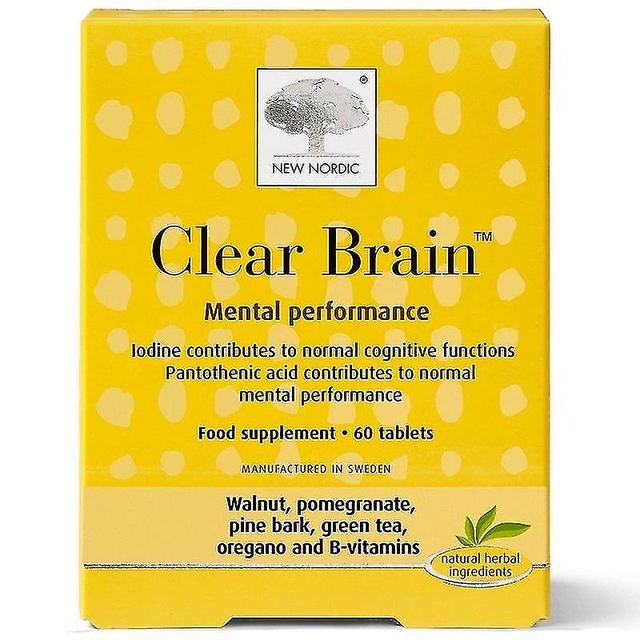 New Nordic Clear Brain Mental Performance Tablets 60 (NLF062) on Productcaster.