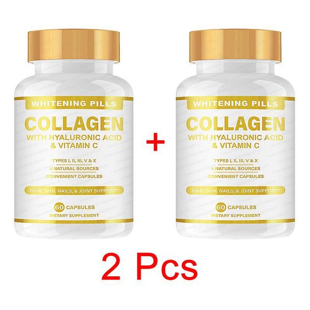 Vorallme 2 Bottle 120 Pills Skin Whitening Collagen Pills Vitamin C Whitening Wrinkle Prevention Hair Skin Nail Joint Support on Productcaster.