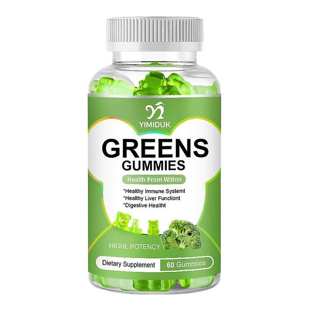 Eccpp Greens Gummies Vitamíny Multivitamín s probiotikami, prebiotiká, zdravie čriev zlepšiť imunitu antioxidanty Vitamín C,D2,B12,B6 1 Bottles on Productcaster.