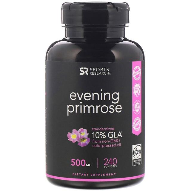 Sports Research, Evening Primrose, 500 mg, 240 Softgels on Productcaster.