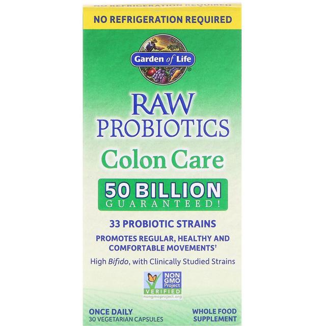 Garden of Life, RAW Probiotics, Colon Care, 30 Vegetarian Capsules on Productcaster.