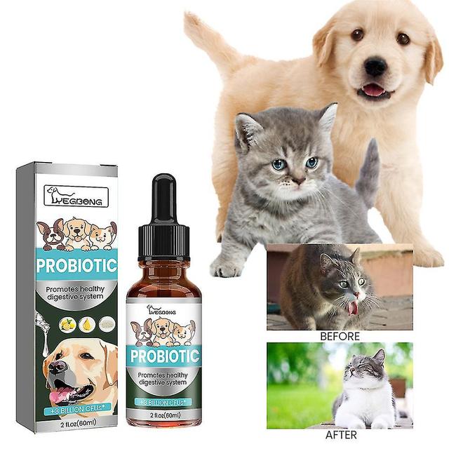 Probióticos gotas para cães & gatos, Premium Probiotic Drops, Pet Probiotic Drops, Enzimas digestivas & Prebiotics Supplement, Aliviar on Productcaster.