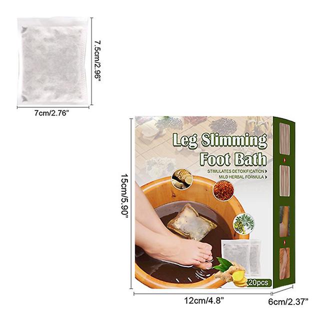 Leg Slimming Foot Bath Bag Ginger Lymphatic Detox Foot Soak Bag Dispelling Cold Dampness Foot Care 20pcs on Productcaster.