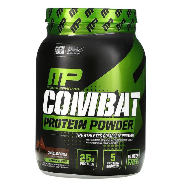 MusclePharm, Combat Protein Powder, Chokolademælk, 907 g (2 lbs) on Productcaster.