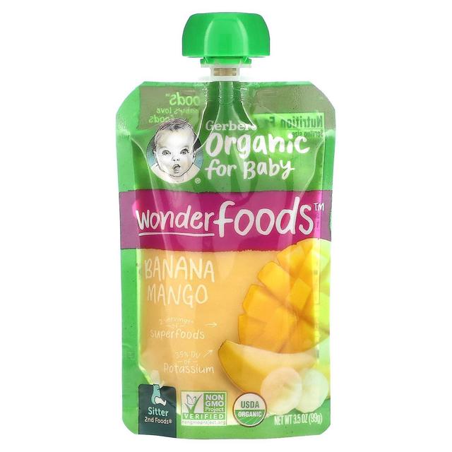 Gerber, Wonder Foods, 2nd Foods, Banana, Manga, 3,5 oz (99 g) on Productcaster.