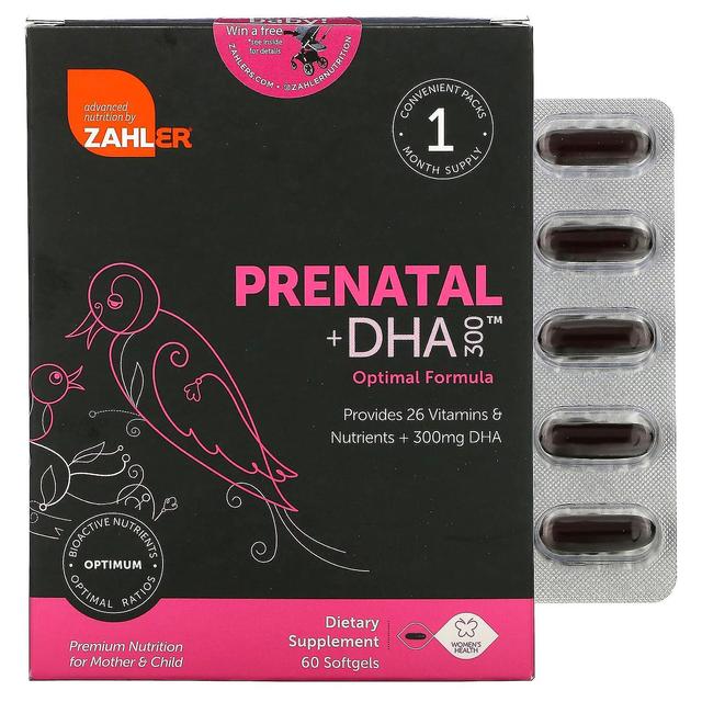 Zahler, Formula ottimale prenatale + DHA 300, 60 softgels on Productcaster.