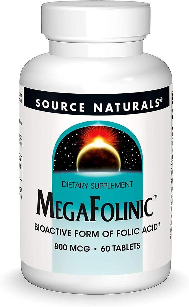 Source Naturals MegaFolinic (Folic Acid) 800mcg 60 Tablets on Productcaster.