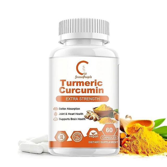 Hikig Pure Turmeric Extract Curcumin Capsules Bblood circulation strengthen support Help for Numbness &Dysmenorrhea 60pcs on Productcaster.