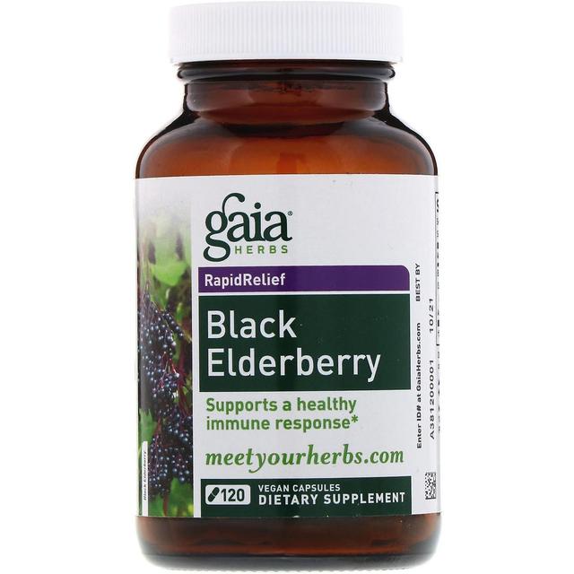 Gaia Herbs, Black Elderberry, 120 Vegan Capsules on Productcaster.