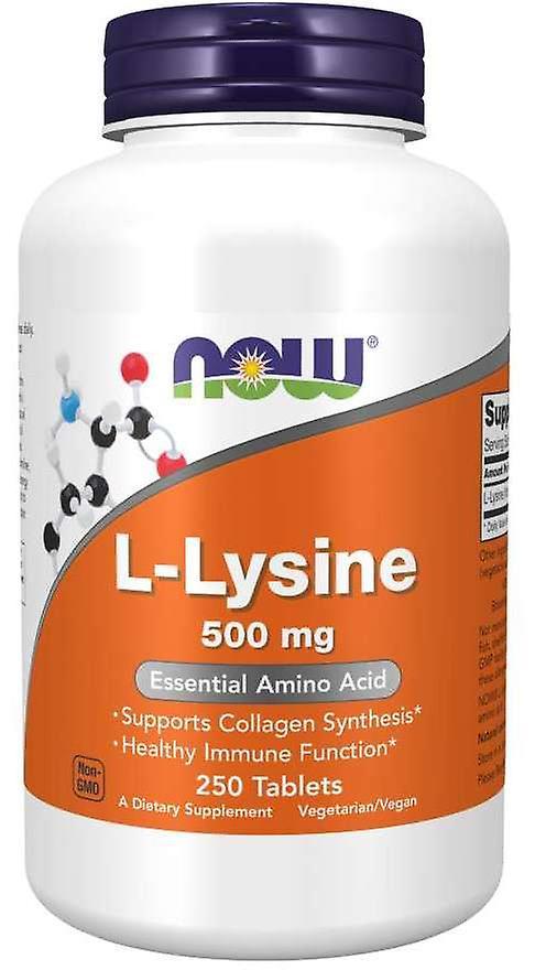 Now Foods L-Lysine 500 mg 250 Vegetable Capsules 733739001023 on Productcaster.