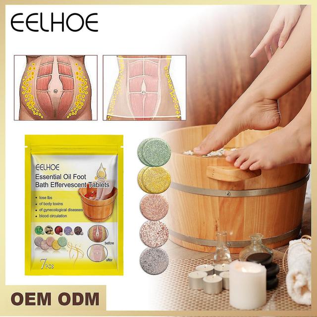 35pcs Nature Essential Oil Foot Bath Effervescent Tablet Natural Mugwort Herb Footsoak on Productcaster.