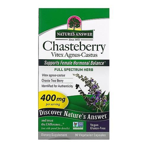 Nature's Answer Chasteberry Vitex Angus-Castus, 400 mg, 90 zeleninových čiapok (balenie po 1) on Productcaster.