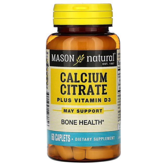 Mason Natural, Calcium Citrate Plus Vitamin D3, 60 Caplets on Productcaster.