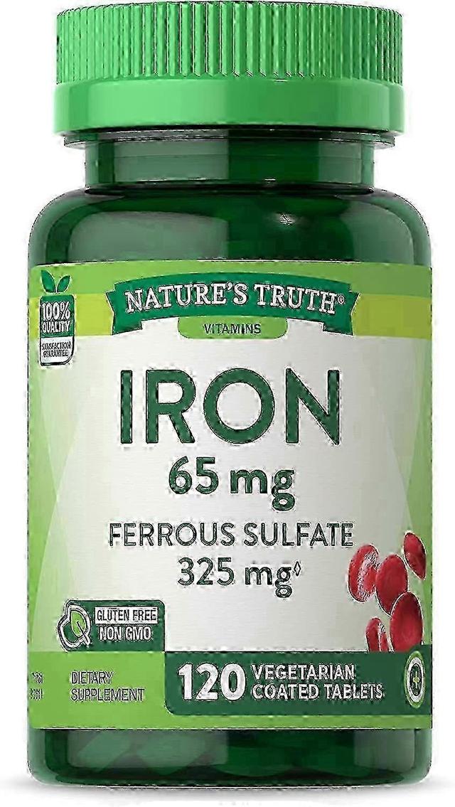 Nature's truth iron, 65 mg, ferrous sulfate, coated tablets, 120 ea on Productcaster.