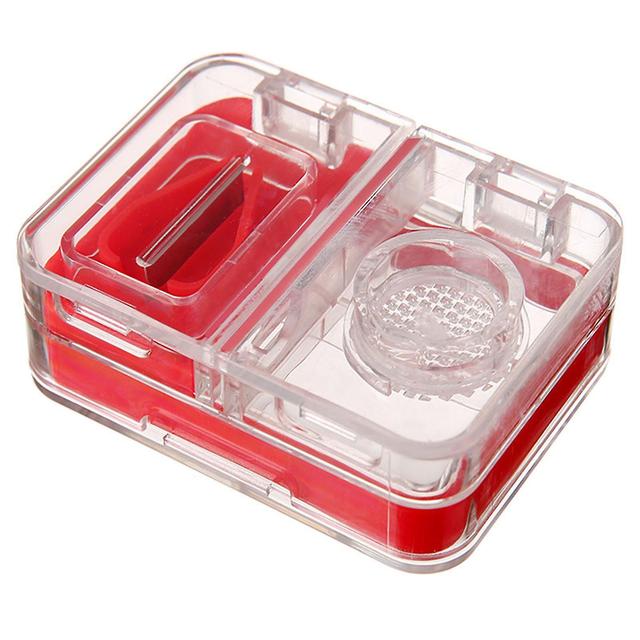 3 In 1 Multifunctional Double Side Medicine Box Dustproof Cutting Vitamins Tablets Box For Outdoor Travelred on Productcaster.