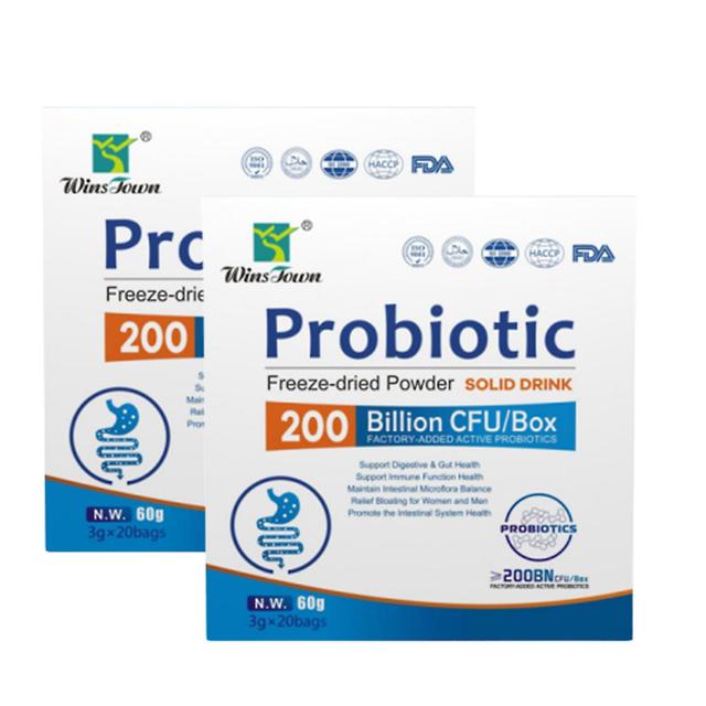 Probiotic Portable Powder Drink - 200 Billion Active Probiotic Supplement - Promotes Digestion And Immune Gut Health - Boosts Resistance 1 Pack 2PCS on Productcaster.