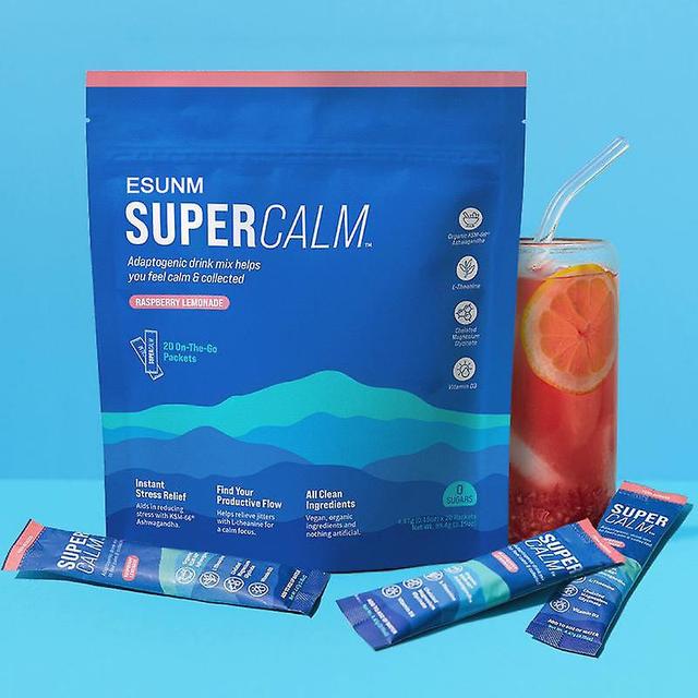 Wtowin Supercalm pulveriseret drikkeblanding, hindbærlimonade, L Theanine, Ksm-66 Ashwagandha, magnesiumglycinat, D-vitamin 3, kosttilskud til afsl... on Productcaster.