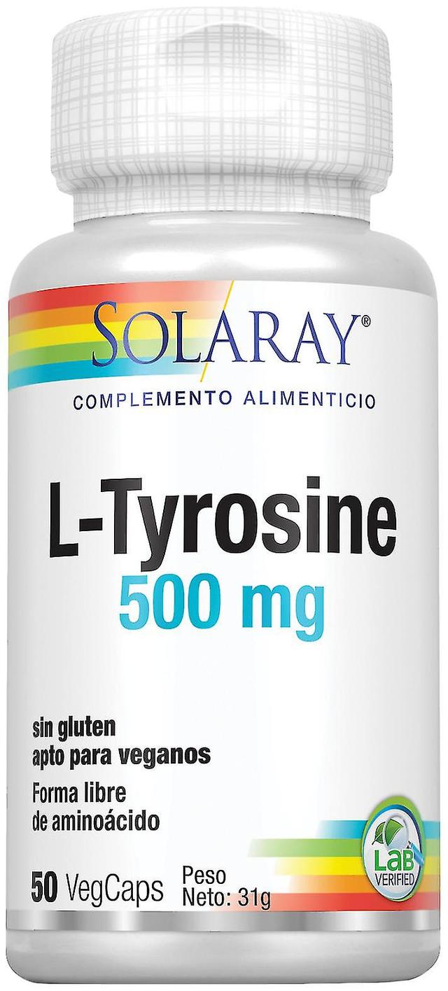 Solaray L-tyrosin 500 mg 50 vegetabilske kapsler on Productcaster.