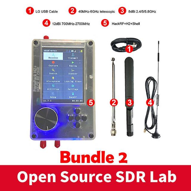 Bimirth New Assembled Hackrf Portapack H2 Hackrf One 1mhz To 6ghz Sdr With Mayhem 1.8.0 Firmware Flashed Bundle 2 on Productcaster.