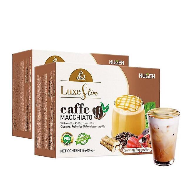 2Box Luxe Slim Caffee MACCHIATO avec collagène et L-glutathion, 10 sachets on Productcaster.