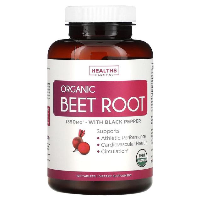 Healths Harmony, Organic Beet Root, 675 mg, 120 Tablets on Productcaster.