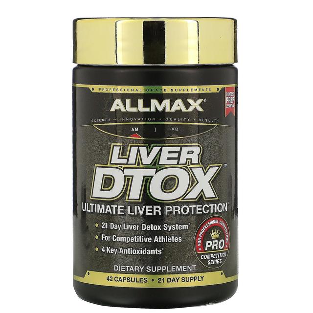 ALLMAX, Dtox hepático con silimarina extra fuerte (cardo mariano) y cúrcuma (95% curcumina), 42 cápsulas on Productcaster.