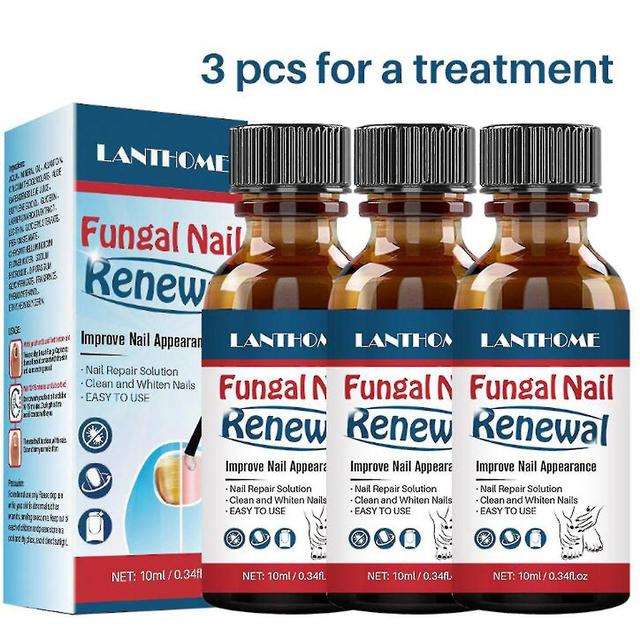 3 Bottles Lanthome Strengthen The Mild Care Of Nail Repair Solution 10ml 6.2*2.7*2.5 on Productcaster.