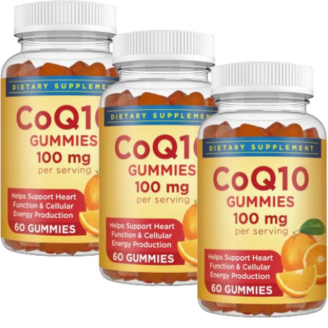 1-pack Q10 Gummies Coenzymes | Q10 Bonbons à croquer Ubiquinone - Soutenir la santé cardiaque et stimuler l’énergie cellulaire 3PCS on Productcaster.