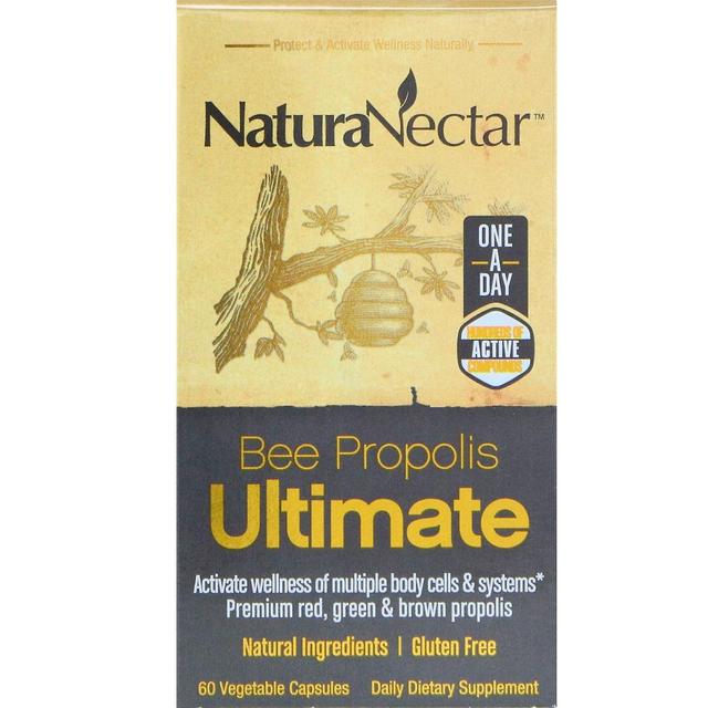 NaturaNectar, Bee Propolis Ultimate, 60 vegetabilske kapsler on Productcaster.