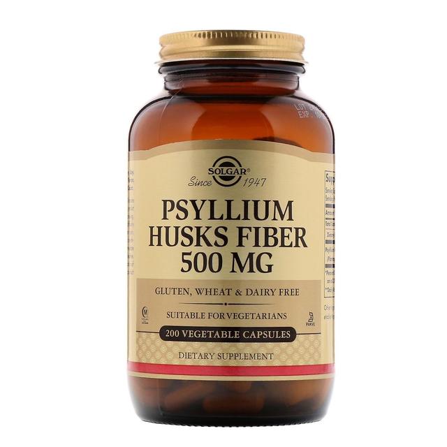 Solgar, Psyllium Husks Fiber, 500 mg, 200 Vegetable Capsules on Productcaster.