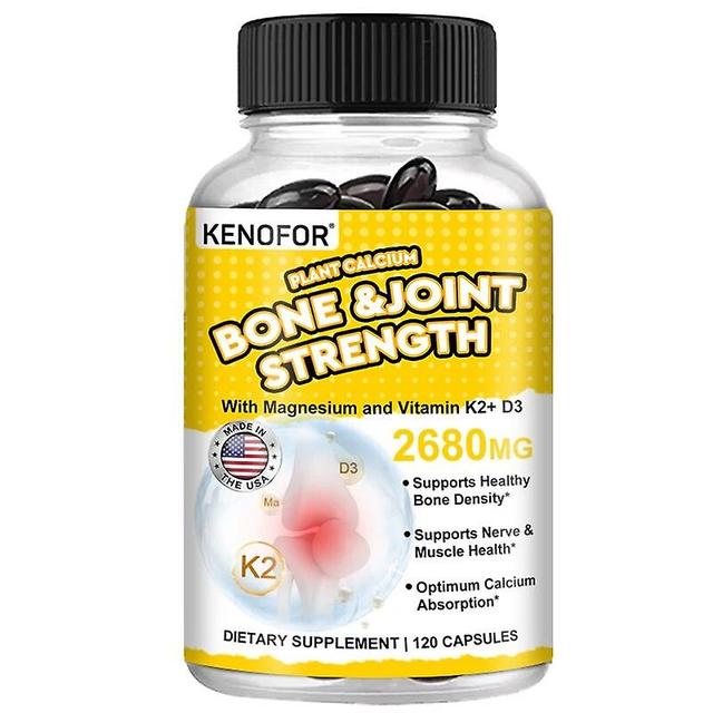 Vorallme Kenofor Vegetarian Capsules with Vitamin D3 + K2 Bone and Joint Support Supplement Calcium Absorption Health-2680mg 120 count-1 bottle on Productcaster.