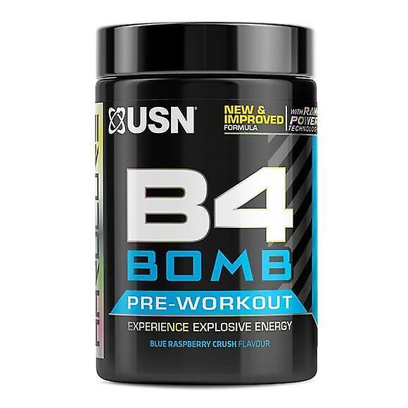 USN B4-Bomb Extreme Exhilarating Pre-Workout Supplement Powder - 300g Blue Raspberry on Productcaster.