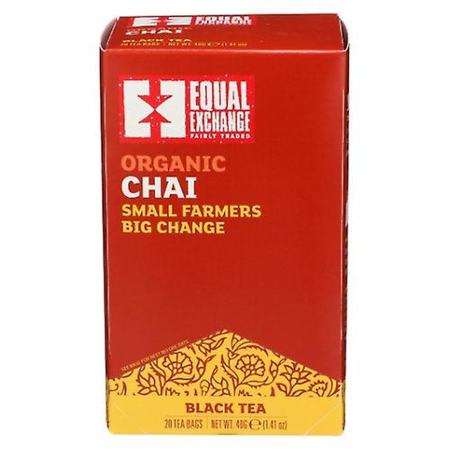 Equal Exchange Organic Chai Black Tea, 20 bolsas (caja de 6) (Pack de 1) on Productcaster.