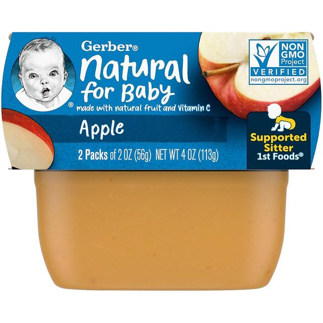 Gerber, Naturale per il bambino, 1st Foods, Mela, 2 Pack, 2 oz (56 g) ciascuno on Productcaster.