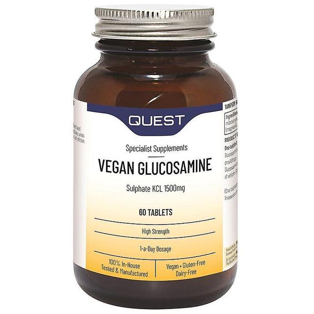 Quest Vitamins Quest Witaminy Wegański siarczan glukozaminy 1500mg Tabletki 60 (601644) on Productcaster.