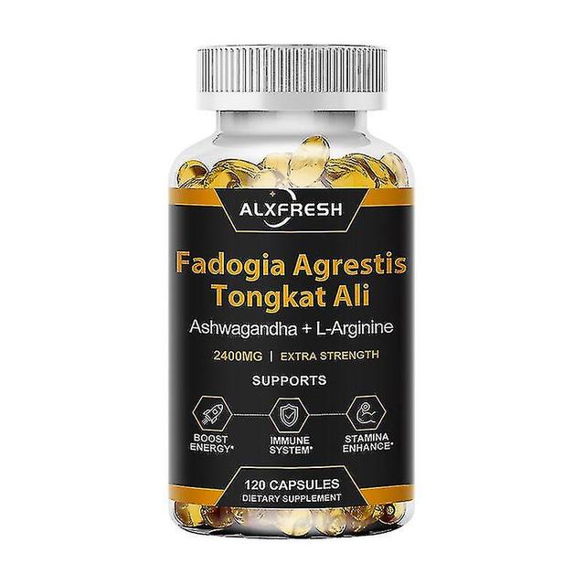 Hu Fadogia Agrestis &; Tongkat Ali kapseli lisää testosteronitasoja Tukee kestävyyttä ja energiaa Extra Strength Men's Health Hu 1 Pullo 60PCS on Productcaster.