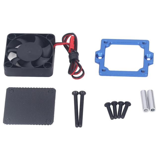 RC Car ESC Cooling Fan DC 5V Plastic Aluminum Alloy Stable High Safety ESC Heat Sink for Traxxas 1/10 RC Toy Blue on Productcaster.