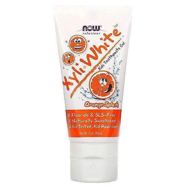 NOW Foods Agora Alimentos, Soluções, XyliWhite, Kids Tooth paste Gel, Orange Splash, 3 oz (85 g) on Productcaster.