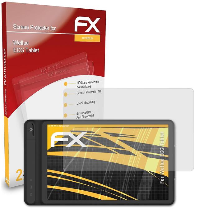 atFoliX 2x protective film compatible with Wellue ECG tablet armored film matt & shockproof 05 FX ANTIREFLEX on Productcaster.