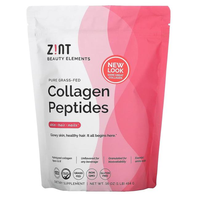 ZINT, Pure Grass-Fed Collagen Peptides, Unflavored, 16 oz (454 g) on Productcaster.