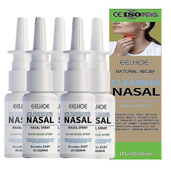 Clear Revive Organic Herbal Lung Cleanse Repair Nasal Spray Pro 30ml 5Pcs on Productcaster.